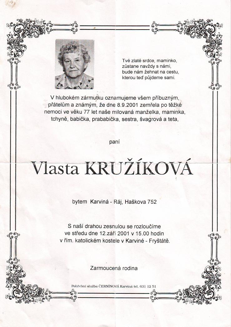 parte Vlasta Kružíková